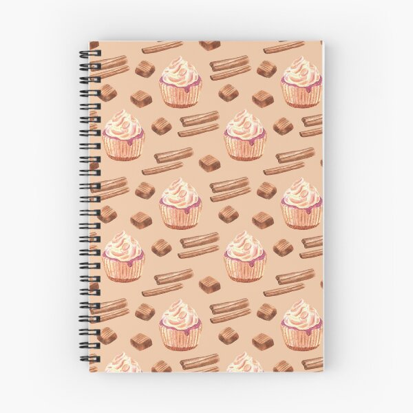 Item preview, Cupcakes, cinnamon and toffee on cocoa background  designed and sold by Flowersforbear.
