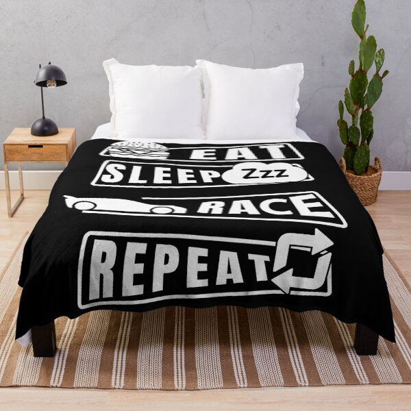 Item preview, Eat Sleep Race Repeat designed and sold by Vroomium.