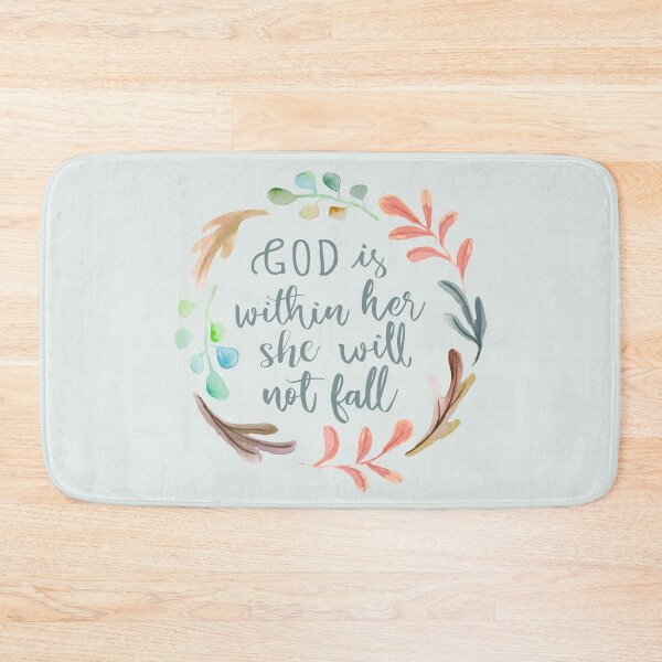 Item preview, Psalm 46:5 - Watercolor Wreath Blue Green designed and sold by amazingjoy.