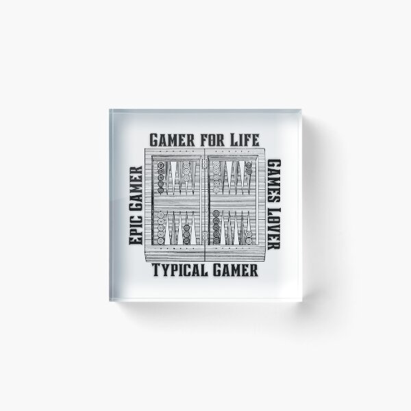 Item preview, Backgammon Gamer for Life Noir designed and sold by MonocleSkully.