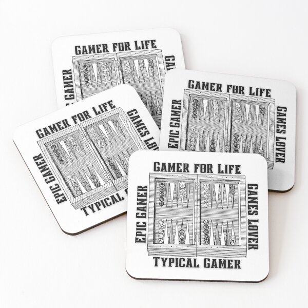 Item preview, Backgammon Gamer for Life Noir designed and sold by MonocleSkully.