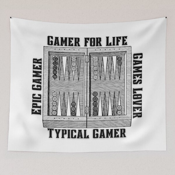 Item preview, Backgammon Gamer for Life Noir designed and sold by MonocleSkully.
