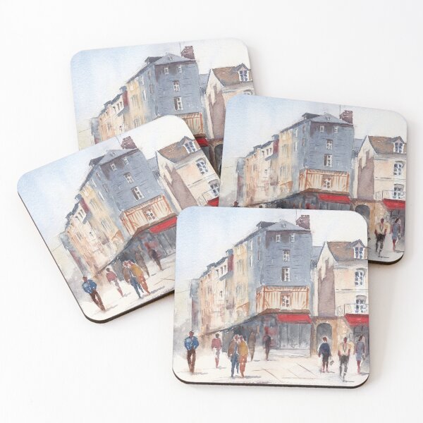 Item preview, Walking in Honfleur designed and sold by Truewatercolour by Angela.