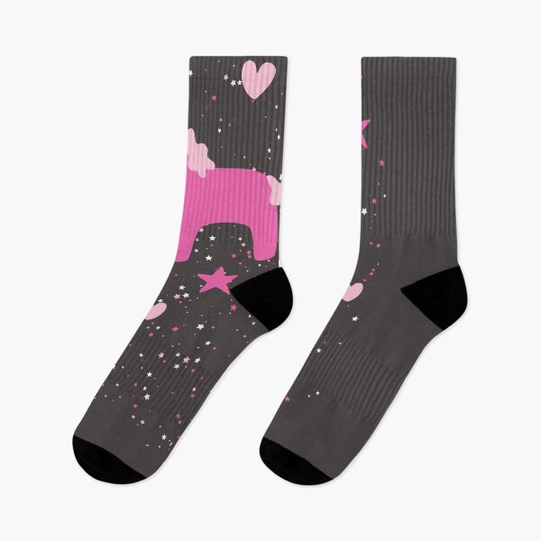 Item preview, Unicorn Star Glitter Galaxy Pink Charcoal Black Grey Pattern designed and sold by hempress.