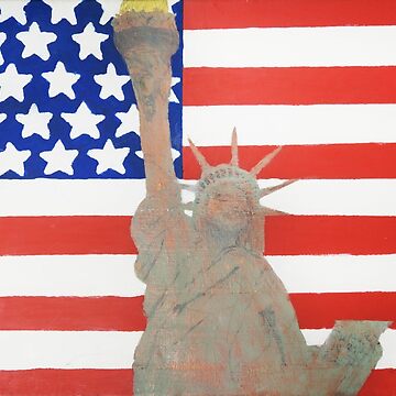 Statue of retailer Liberty Art, Patriotic Canvas Print, American Design, United States Art