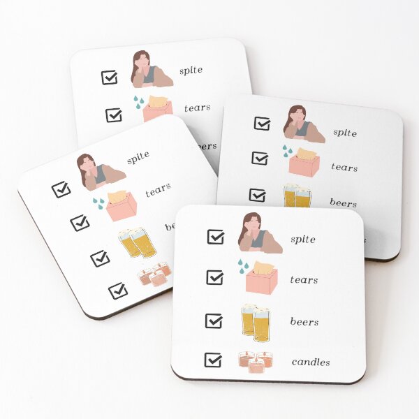 Item preview, Spite, tears, beers and candles checklist/ Closure - Taylor Swift designed and sold by nd-creates.