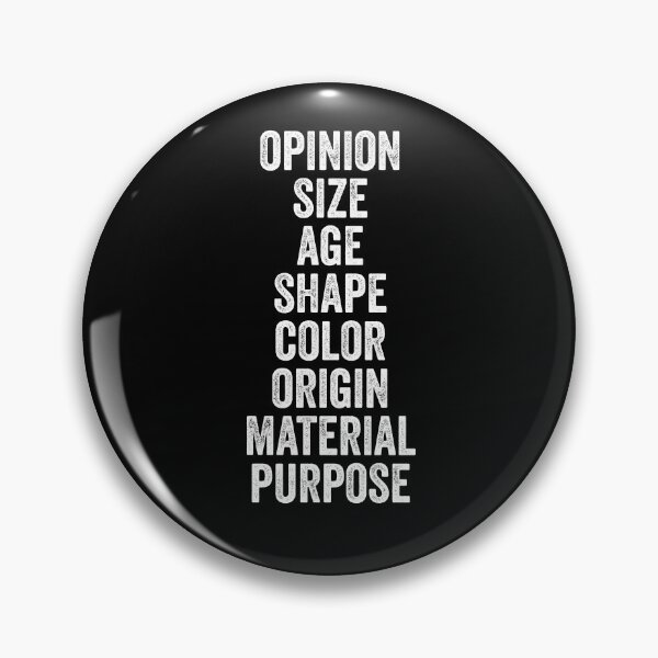 Item preview, Linguist Funny - Order Of Adjectives - Grammar designed and sold by HiddenVerb.