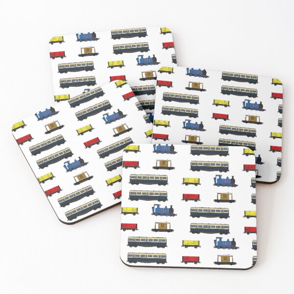Item preview, Steam Train Magnet Sticker Pack Pattern (Blue Loco) designed and sold by doodlerob.