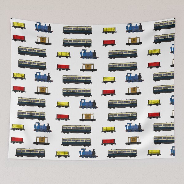 Item preview, Steam Train Magnet Sticker Pack Pattern (Blue Loco) designed and sold by doodlerob.