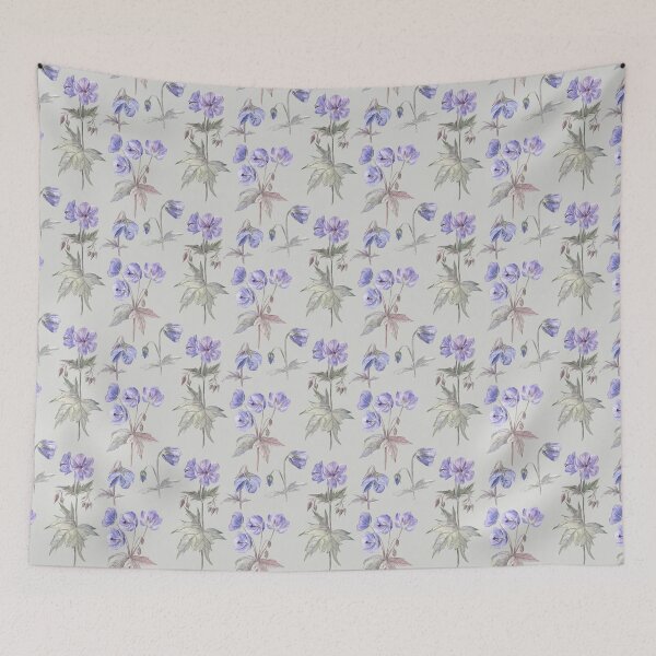 Item preview, Geranium flowers on green designed and sold by Flowersforbear.