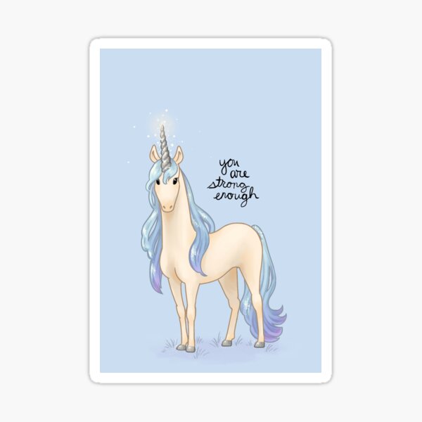 Aperçu de l'œuvre "Vous êtes assez fort" Licorne créée et vendue par thelatestkate.