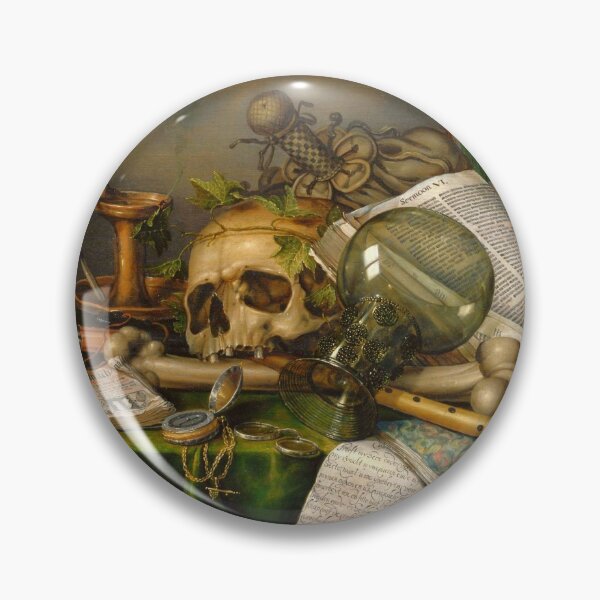 Item preview, Vanitas - Still Life with Books and Manuscripts and a Skull by Edwaert Collier, Dutch, 1663 designed and sold by Shapes-Mania.