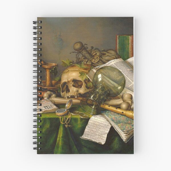 Item preview, Vanitas - Still Life with Books and Manuscripts and a Skull by Edwaert Collier, Dutch, 1663 designed and sold by Shapes-Mania.