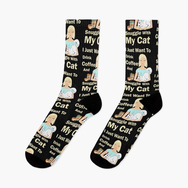 Item preview, i just want to enjoy drinking coffee and snuggle with my cat, cat mother coffee lover designed and sold by SGS-.