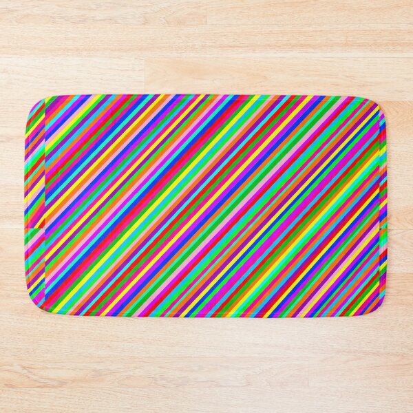 Item preview, Saturn's Rings Diagonal Rainbow Stripe Repeating Pattern designed and sold by Nicolette Olivier.