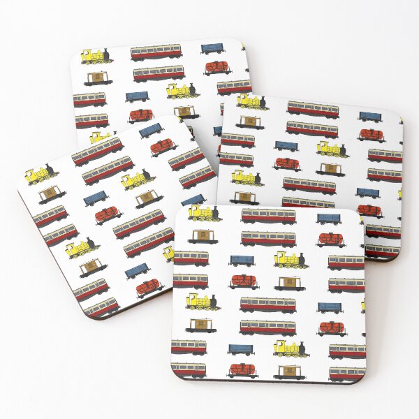 Item preview, Steam Train Magnet Sticker Pack Pattern (Yellow Loco) designed and sold by doodlerob.