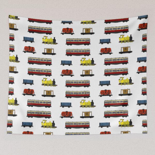 Item preview, Steam Train Magnet Sticker Pack Pattern (Yellow Loco) designed and sold by doodlerob.
