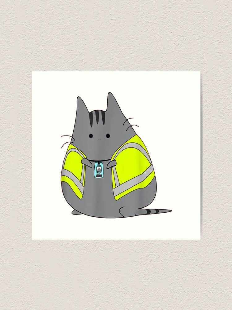 Chubby Kitten Wearing Safety Vest Funny T-Shirt Chubby Kitten Wearing Safety Vest Funny T-Shirt
