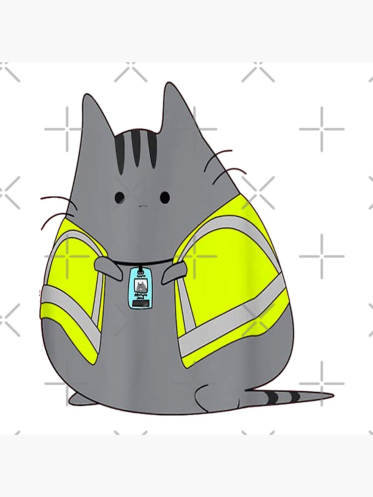 Chubby Kitten Wearing Safety Vest Funny T-Shirt Chubby Kitten Wearing Safety Vest Funny T-Shirt