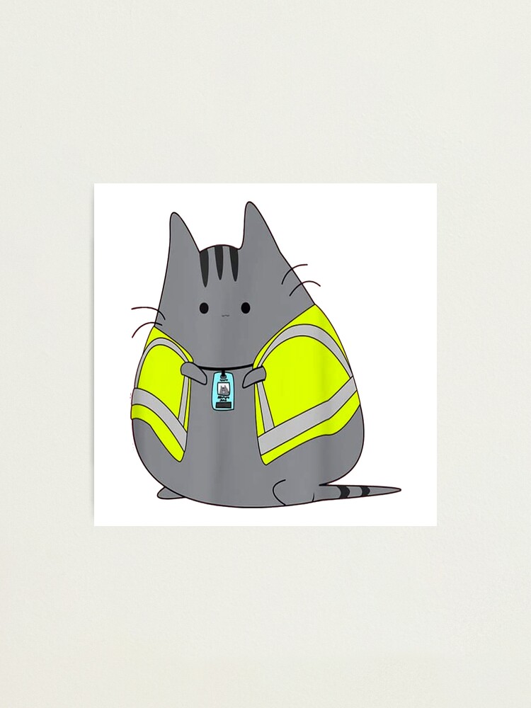 Chubby Kitten Wearing Safety Vest Funny T-Shirt Chubby Kitten Wearing Safety Vest Funny T-Shirt