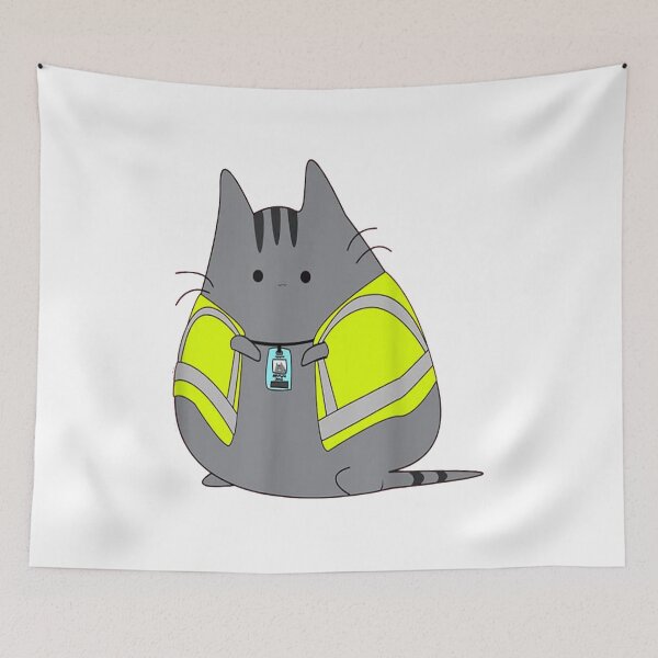 Item preview, Chubby Kitten Wearing Safety Vest, gift Funny designed and sold by murad2020.