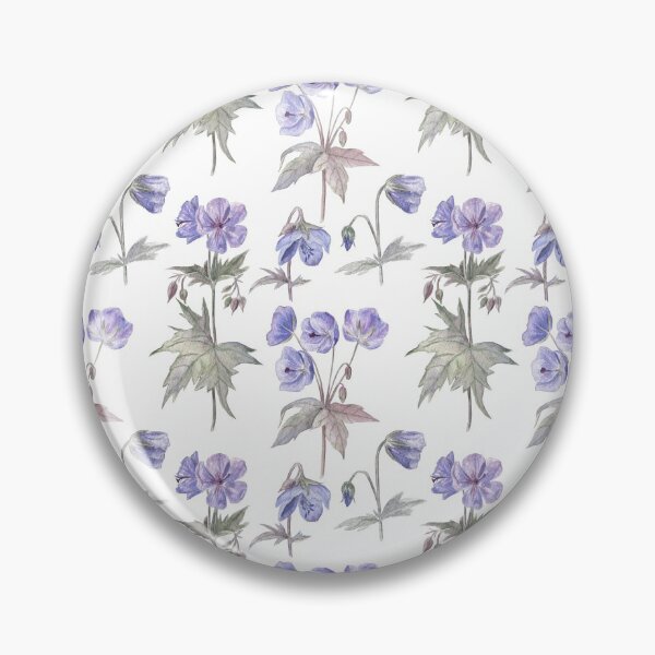 Item preview, Geranium flowers on white designed and sold by Flowersforbear.