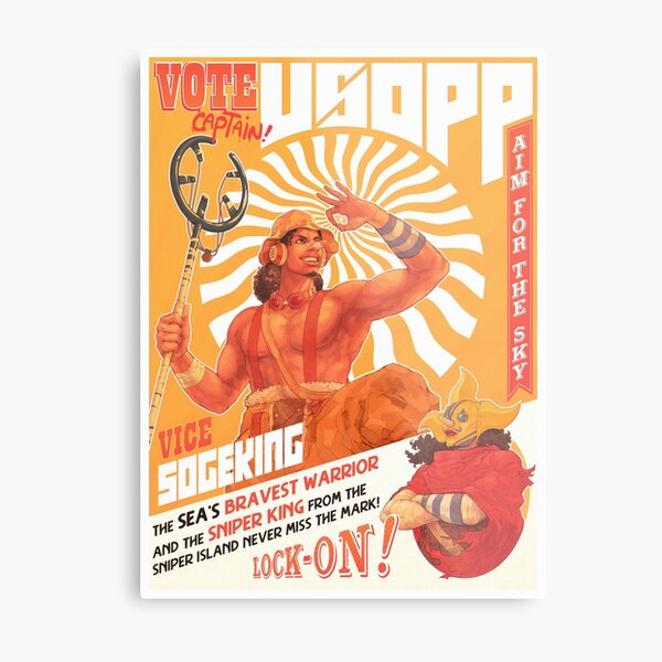 Captain Usop Vote for him ! Metal Print