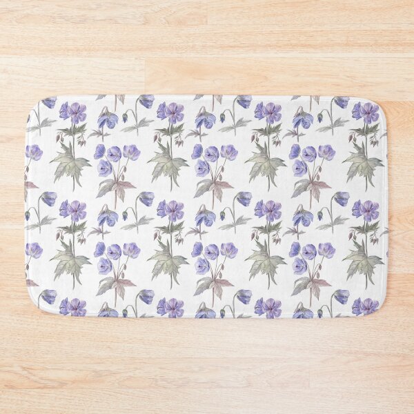 Item preview, Geranium flowers on white designed and sold by Flowersforbear.