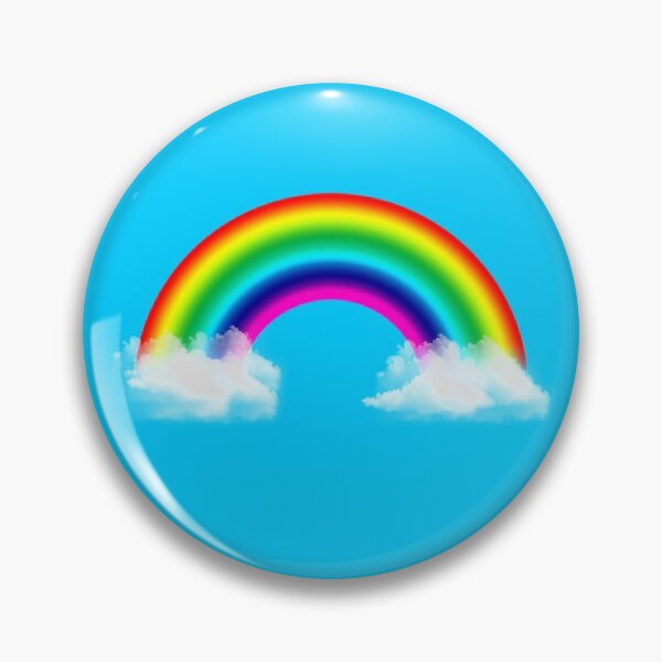 Item preview, Rainbow with realistic bright clouds designed and sold by Handstand365.