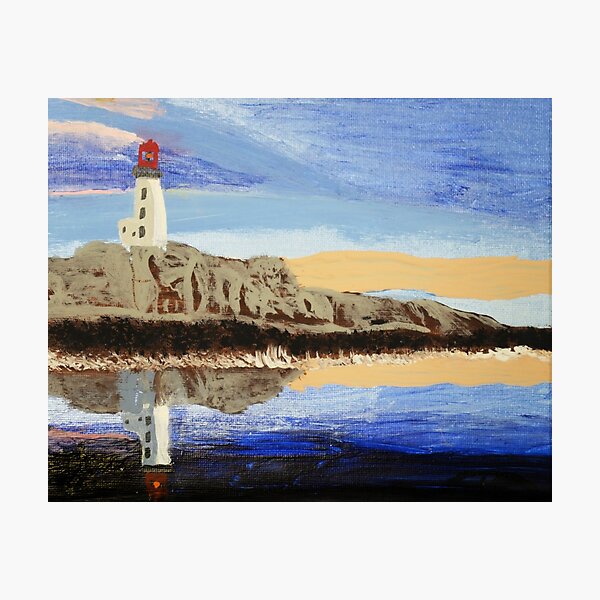 Lighthouse Reflection On The Water Photographic Print