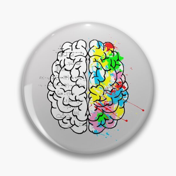 Item preview, Right Brain - Left Brain - cerebral cortex creativity intelligence designed and sold by Fruitsome.