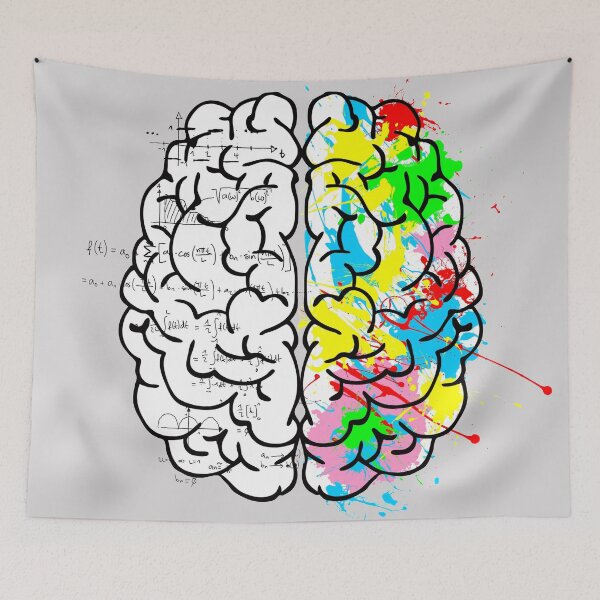 Item preview, Right Brain - Left Brain - cerebral cortex creativity intelligence designed and sold by Fruitsome.