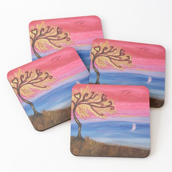 Item preview, Golden heart tree by the water designed and sold by Raineylanes.