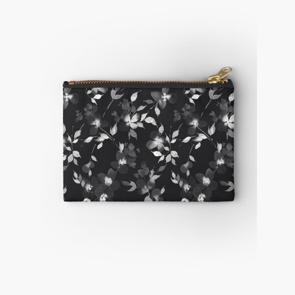 Item preview, Florales blancos sobre fondo negro designed and sold by lunaisdrawing.