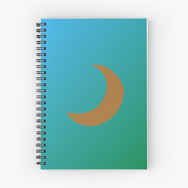 Item preview, Dark Golden Crescent Moon in Blue and Green Gradient Sky designed and sold by ShaunSandhu.