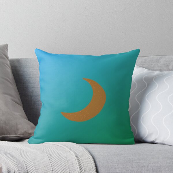 Item preview, Dark Golden Crescent Moon in Blue and Green Gradient Sky designed and sold by ShaunSandhu.