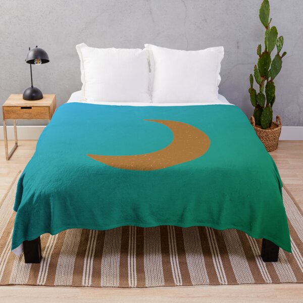 Item preview, Dark Golden Crescent Moon in Blue and Green Gradient Sky designed and sold by ShaunSandhu.
