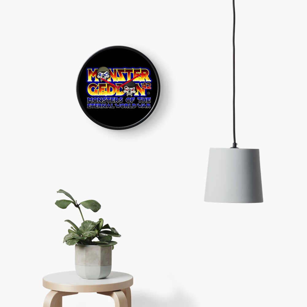 MONSTERGEDDON 42 Logo Block Clock