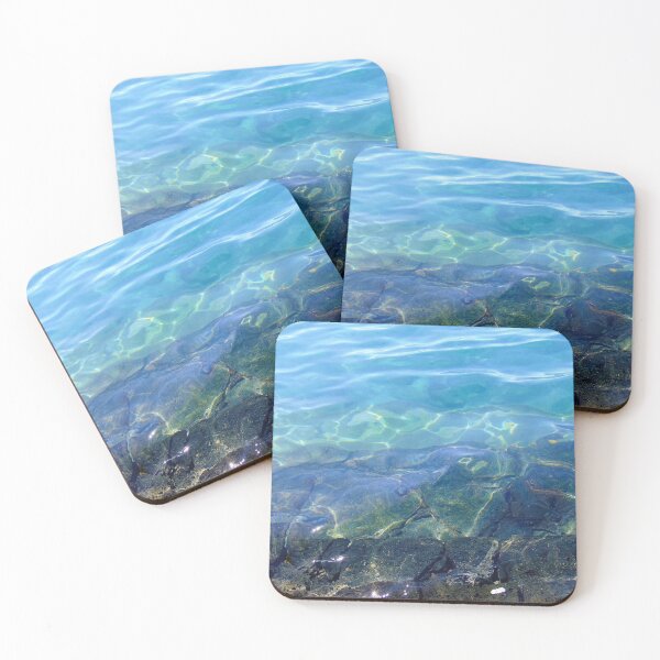 Item preview, Olas de mar rocosas y cristalinas de color azul intenso de Lanzarote designed and sold by hearthearts.
