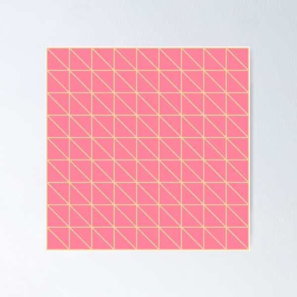 Item preview, Pink and Peach Triangle Grid Lines Geometric Pattern designed and sold by patternsoup.