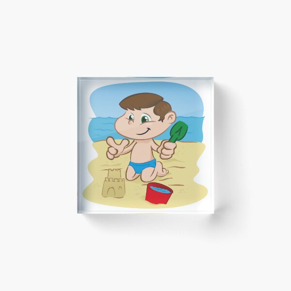 Item preview, Illustration is a character child playing on the beach. Ideal for sports and institutional information designed and sold by LucianoCosmo.