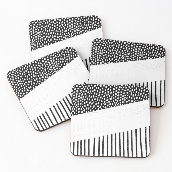 Item preview, Polka Dots and Stripes Pattern (white/black) designed and sold by Design Minds Boutique.