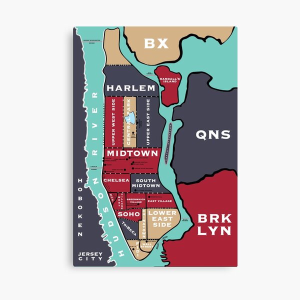 New York City Map Canvas Print
