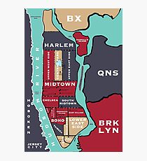 New York City Map Photographic Print