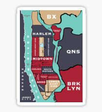 New York City Map Sticker