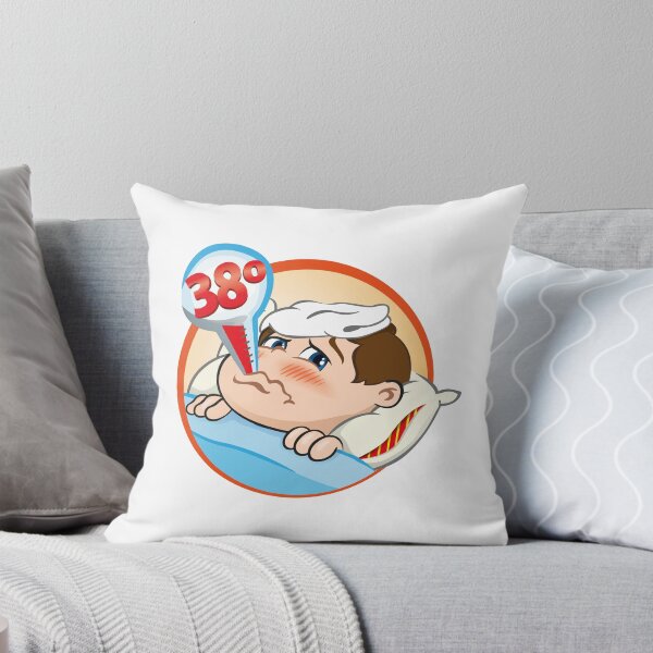 Item preview, Illustration is a sick child in bed with symptoms of fever and thermometer in his mouth designed and sold by LucianoCosmo.