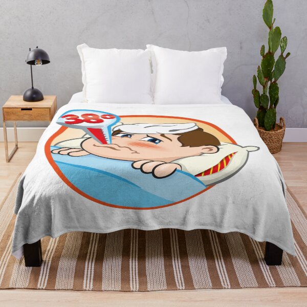 Item preview, Illustration is a sick child in bed with symptoms of fever and thermometer in his mouth designed and sold by LucianoCosmo.