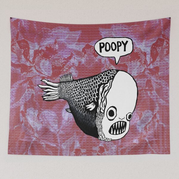 Item preview, Poopy Head Fish - Red designed and sold by IanForbesArt.