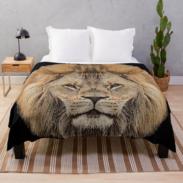 Item preview, Lion male face, African big cats, big cat shirt for men designed and sold by Kirei-Lily.