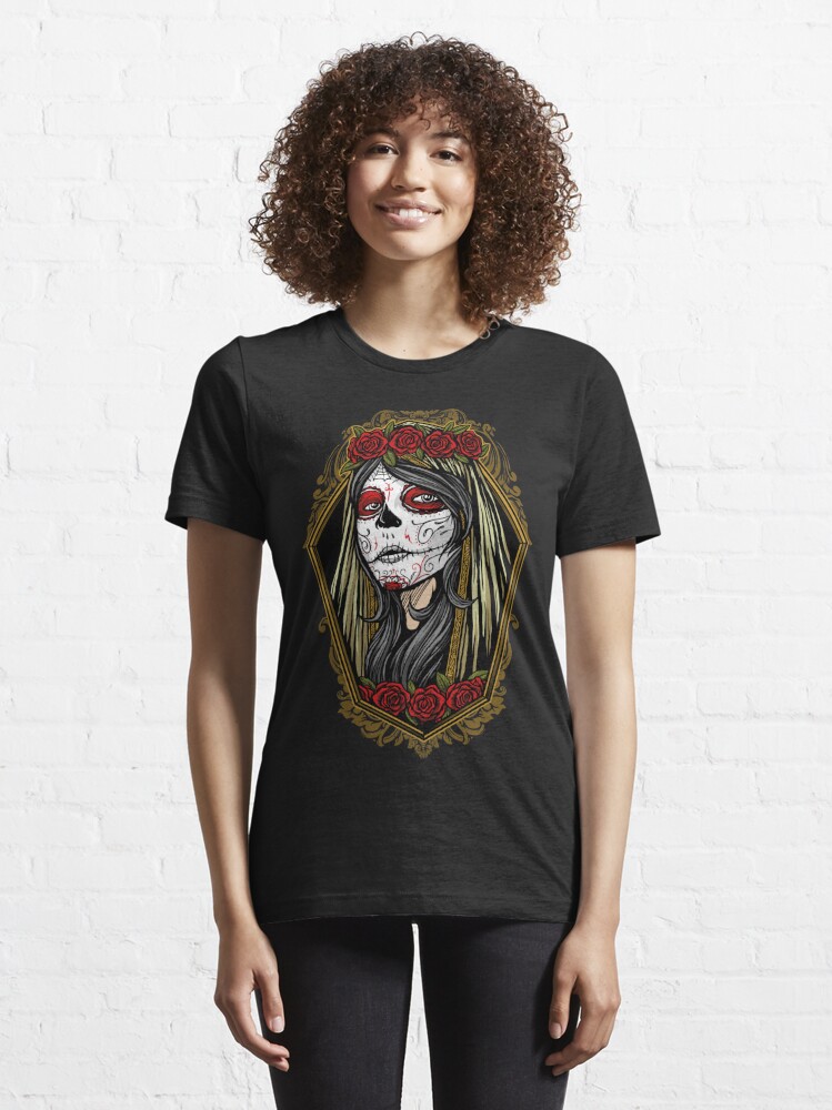 Mexican Sugar Skull Girl Unique T-Shirts Unisex Clothes Tank Tops De Los Muertos Day of the Dead Vintage Rockabilly Clothing" T-Shirt for Sale by | Redbubble